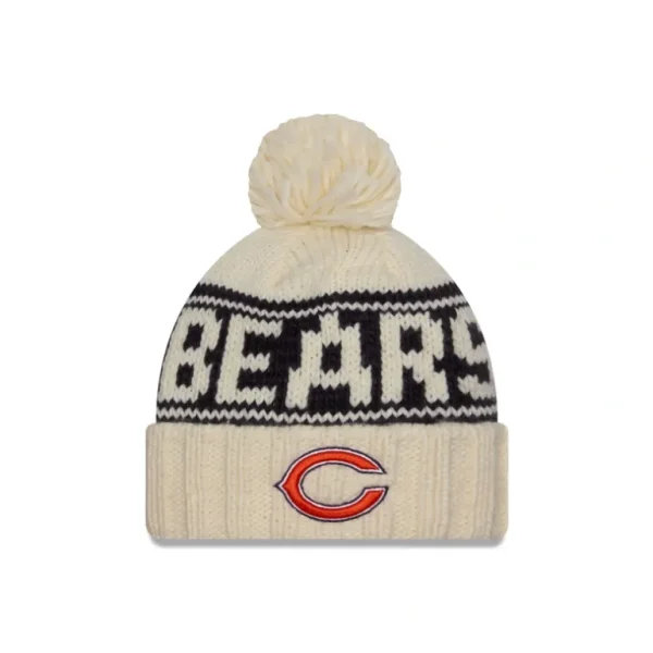 New Chicago Bears 2024 Cold Weather Chrome Pom Knit Hat - KTGCaps - Baseball caps for various teams, purchased online at a discount