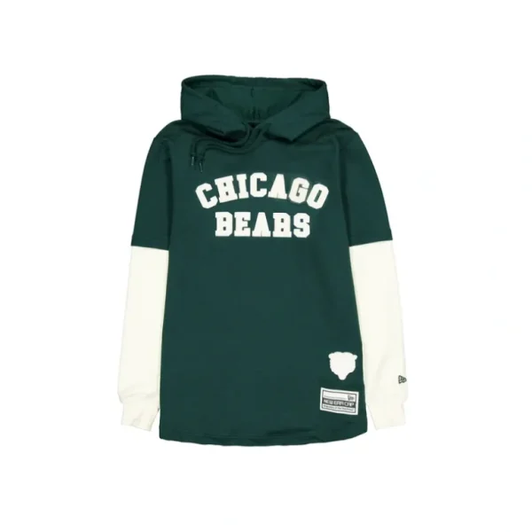Fashion Chicago Bears Dark Green Logo Select Hooded TShirt - KTGCaps - Baseball caps for various teams, purchased online at a discount