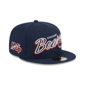 Flash Sale Chicago Bears Script Sided 59FIFTY Fitted Hat - KTGCaps - Baseball caps for various teams, purchased online at a discount