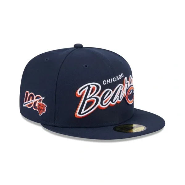 Flash Sale Chicago Bears Script Sided 59FIFTY Fitted Hat - KTGCaps - Baseball caps for various teams, purchased online at a discount