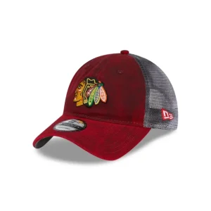 Hot Chicago Blackhawks Slick 9TWENTY Trucker Hat - KTGCaps - Baseball caps for various teams, purchased online at a discount