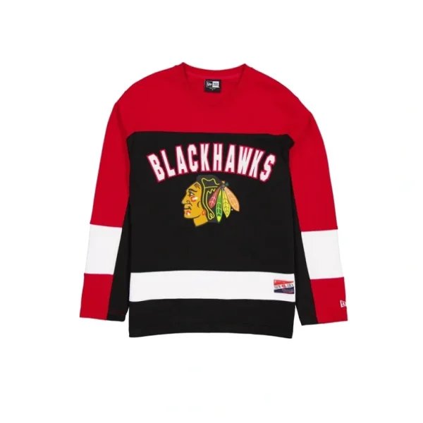 Fashion Chicago Blackhawks Throwback Long Sleeve TShirt - KTGCaps - Baseball caps for various teams, purchased online at a discount