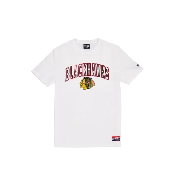 Fashion Chicago Blackhawks Throwback White TShirt - KTGCaps - Baseball caps for various teams, purchased online at a discount
