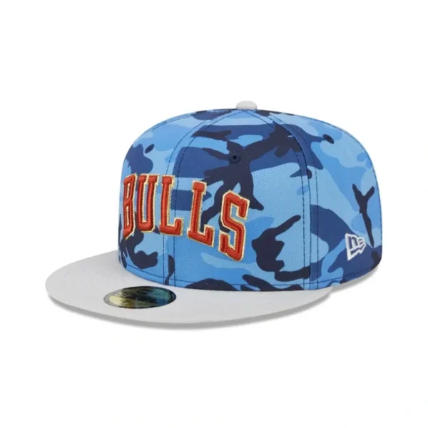 Hot Chicago Bulls Blue Camo 59FIFTY Fitted Hat - KTGCaps - Baseball caps for various teams, purchased online at a discount