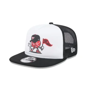 Fashion Chicago Bulls Court Sport 9FIFTY AFrame Trucker Hat - KTGCaps - Baseball caps for various teams, purchased online at a discount