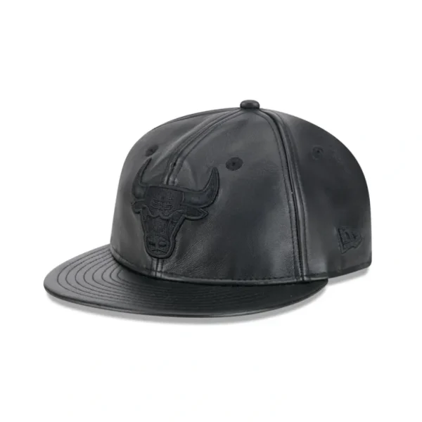 Fashion Chicago Bulls Genuine Leather Retro Crown 9FIFTY Strapback Hat - KTGCaps - Baseball caps for various teams, purchased online at a discount