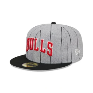 Flash Sale Chicago Bulls Heather Pinstripe 59FIFTY Fitted Hat - KTGCaps - Baseball caps for various teams, purchased online at a discount