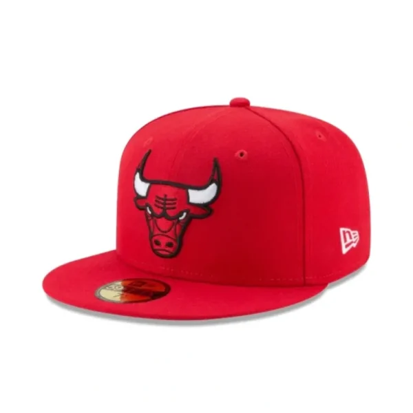 Shop Chicago Bulls Team Color Red 59FIFTY Fitted Hat - KTGCaps - Baseball caps for various teams, purchased online at a discount