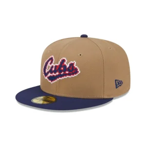 Flash Sale Chicago Cubs Classic 8Bit Wordmark 59FIFTY Fitted Hat - KTGCaps - Baseball caps for various teams, purchased online at a discount