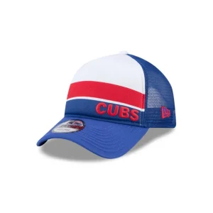 Fashion Chicago Cubs Color Block 9FORTY AFrame Trucker Snapback Hat - KTGCaps - Baseball caps for various teams, purchased online at a discount