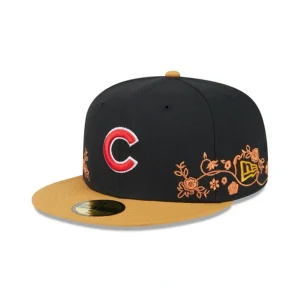 Fashion Chicago Cubs Floral Vine 59FIFTY Fitted Hat - KTGCaps - Baseball caps for various teams, purchased online at a discount