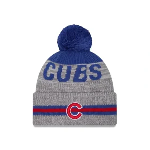 Fashion Chicago Cubs Runner Pom Knit Hat - KTGCaps - Baseball caps for various teams, purchased online at a discount