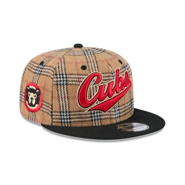 Store Chicago Cubs Tan Tartan 9FIFTY Snapback Hat - KTGCaps - Baseball caps for various teams, purchased online at a discount