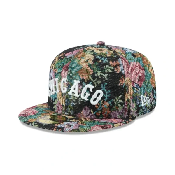 Fashion Chicago White Sox Jacquard Pattern 59FIFTY Fitted Hat - KTGCaps - Baseball caps for various teams, purchased online at a discount