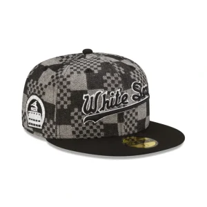 Discount Chicago White Sox Pattern Denim 59FIFTY Fitted Hat - KTGCaps - Baseball caps for various teams, purchased online at a discount