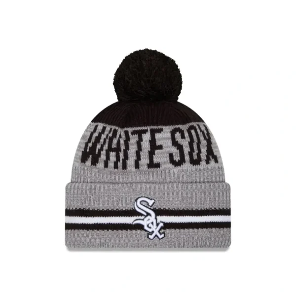 Best Chicago White Sox Runner Pom Knit Hat - KTGCaps - Baseball caps for various teams, purchased online at a discount