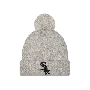 Fashion Chicago White Sox Shimmer Pom Knit Hat - KTGCaps - Baseball caps for various teams, purchased online at a discount