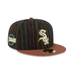 Fashion Chicago White Sox Vintage Herringbone 59FIFTY Fitted Hat - KTGCaps - Baseball caps for various teams, purchased online at a discount
