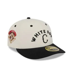 Fashion Chicago White Sox Vintage Stack Low Profile 59FIFTY Fitted Hat - KTGCaps - Baseball caps for various teams, purchased online at a discount