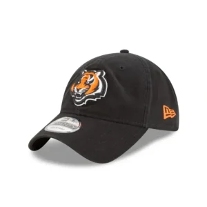 Discount Cincinnati Bengals Core Classic Black 9TWENTY Adjustable Hat - KTGCaps - Baseball caps for various teams, purchased online at a discount