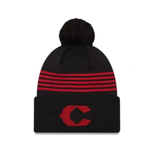 Discount Cincinnati Reds City Connect Pom Knit Hat - KTGCaps - Baseball caps for various teams, purchased online at a discount
