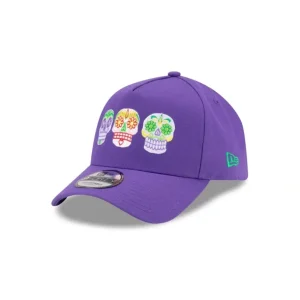 Fashion Cinco de Mayo Triple Sugar Skull 9FORTY AFrame Snapback Hat - KTGCaps - Baseball caps for various teams, purchased online at a discount