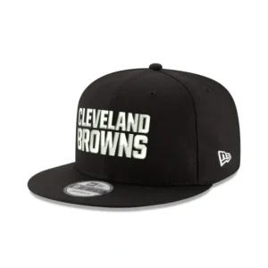 Fashion Cleveland Browns Black and White 9FIFTY Snapback Hat - KTGCaps - Baseball caps for various teams, purchased online at a discount