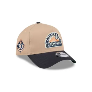 Flash Sale Colorado Rockies Beige Khaki 9FORTY AFrame Snapback Hat - KTGCaps - Baseball caps for various teams, purchased online at a discount