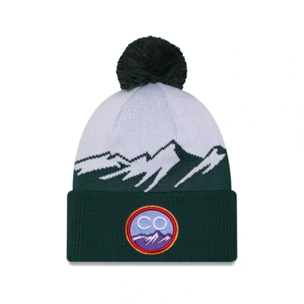 Fashion Colorado Rockies City Connect Pom Knit Hat - KTGCaps - Baseball caps for various teams, purchased online at a discount