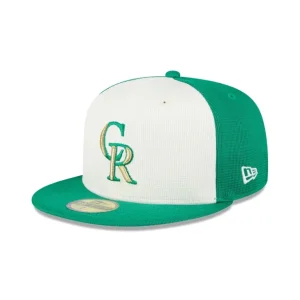 Flash Sale Colorado Rockies St Patricks Day 2024 59FIFTY Fitted Hat - KTGCaps - Baseball caps for various teams, purchased online at a discount