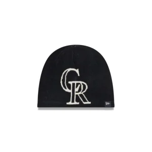 Clearance Colorado Rockies Team Mega Logo Knit Beanie - KTGCaps - Baseball caps for various teams, purchased online at a discount