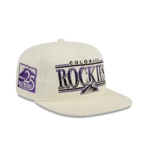 Flash Sale Colorado Rockies Throwback Corduroy Golfer Hat - KTGCaps - Baseball caps for various teams, purchased online at a discount