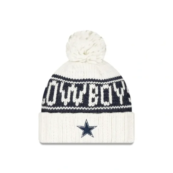 Sale Dallas Cowboys 2024 Cold Weather Chrome Pom Knit Hat - KTGCaps - Baseball caps for various teams, purchased online at a discount