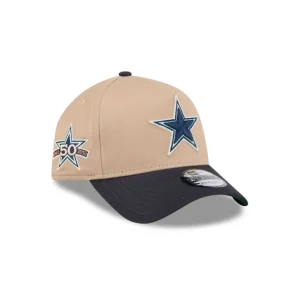 Flash Sale Dallas Cowboys Beige Khaki 9FORTY AFrame Snapback Hat - KTGCaps - Baseball caps for various teams, purchased online at a discount
