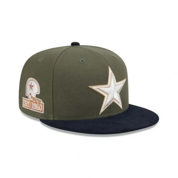 Fashion Dallas Cowboys Olive Green 59FIFTY Fitted Hat - KTGCaps - Baseball caps for various teams, purchased online at a discount