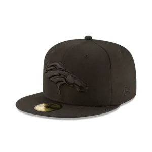 Best Denver Broncos Black On Black 59FIFTY Fitted Hat - KTGCaps - Baseball caps for various teams, purchased online at a discount