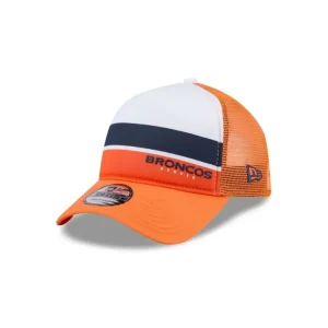 Flash Sale Denver Broncos Color Block 9FORTY AFrame Trucker Snapback Hat - KTGCaps - Baseball caps for various teams, purchased online at a discount