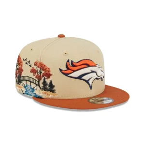 Discount Denver Broncos Fall Landscape 9FIFTY Snapback Hat - KTGCaps - Baseball caps for various teams, purchased online at a discount