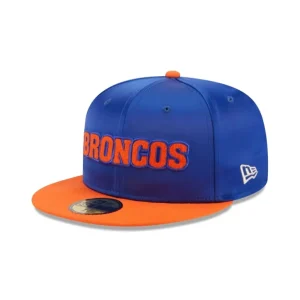 Discount Denver Broncos Satin 59FIFTY Fitted Hat - KTGCaps - Baseball caps for various teams, purchased online at a discount