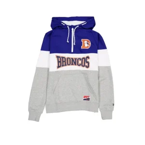 Discount Denver Broncos Throwback Color Block Hoodie - KTGCaps - Baseball caps for various teams, purchased online at a discount