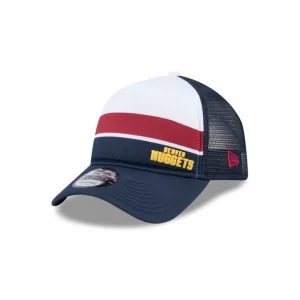 Shop Denver Nuggets Color Block 9FORTY AFrame Trucker Snapback Hat - KTGCaps - Baseball caps for various teams, purchased online at a discount