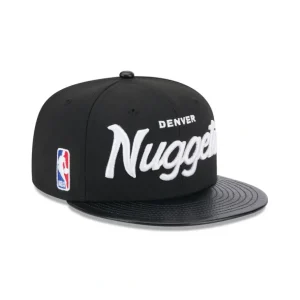 Shop Denver Nuggets Faux Leather Visor 9FIFTY Snapback Hat - KTGCaps - Baseball caps for various teams, purchased online at a discount