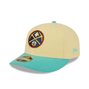 Flash Sale Denver Nuggets Soft Yellow Low Profile 59FIFTY Fitted Hat - KTGCaps - Baseball caps for various teams, purchased online at a discount