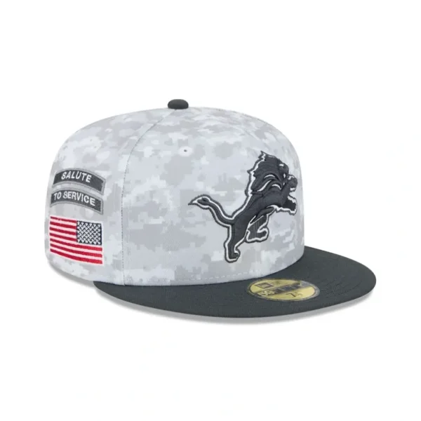 Online Detroit Lions 2024 Salute to Service 59FIFTY Fitted Hat - KTGCaps - Baseball caps for various teams, purchased online at a discount