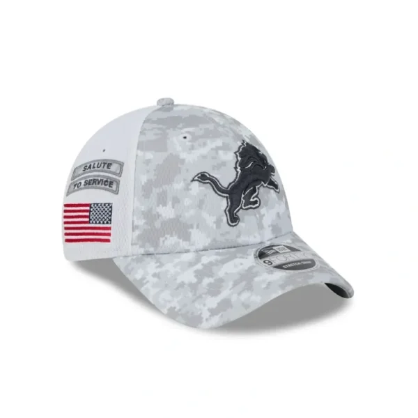 Clearance Detroit Lions 2024 Salute to Service 9FORTY StretchSnap Hat - KTGCaps - Baseball caps for various teams, purchased online at a discount