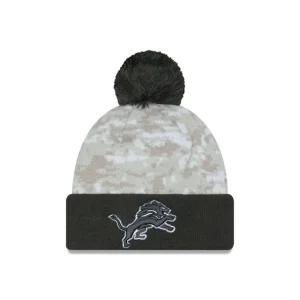 Shop Detroit Lions 2024 Salute to Service Pom Knit Hat - KTGCaps - Baseball caps for various teams, purchased online at a discount