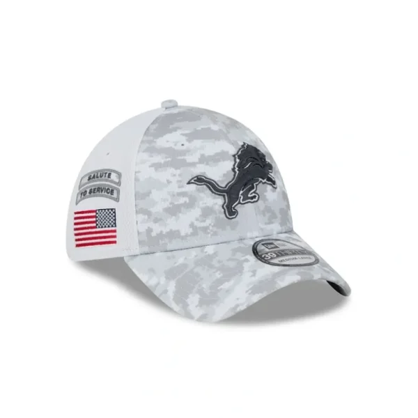 Clearance Detroit Lions 2024 Salute to Service 39THIRTY Stretch Fit Hat - KTGCaps - Baseball caps for various teams, purchased online at a discount