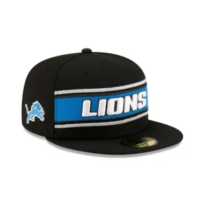 Shop Detroit Lions 2024 Sideline Black 59FIFTY Fitted Hat - KTGCaps - Baseball caps for various teams, purchased online at a discount