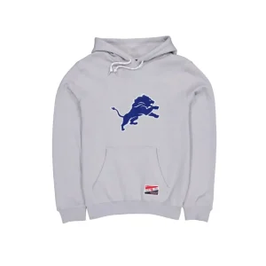 Clearance Detroit Lions Throwback Gray Hoodie - KTGCaps - Baseball caps for various teams, purchased online at a discount