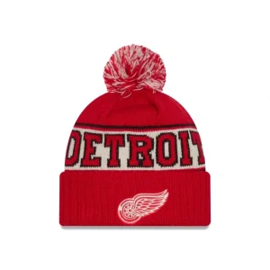 Fashion Detroit Red Wings Retro Pom Knit Hat - KTGCaps - Baseball caps for various teams, purchased online at a discount